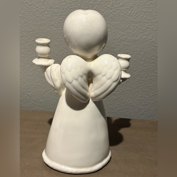 Ceramic Vintage Antique Angel Candle Holder Decoration 1969 - Picture 3 of 4